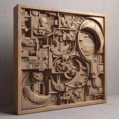 Patterns and decorations Louis Kahn 2 3d model